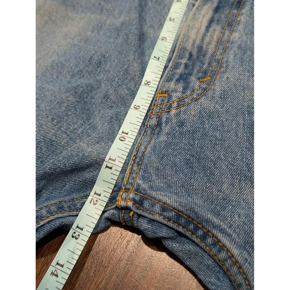 Levis 505 Jeans Mens 36x32 Blue Denim Straight Leg Zip Fly‎ Red Tab Medium Wash